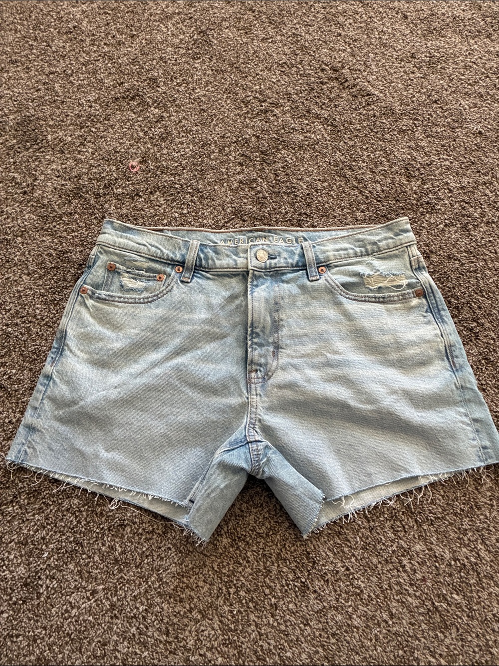 American Eagle Outfitters Light Wash Denim Cutoff Shorts